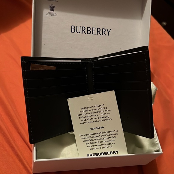 Burberry Charcoal Bifold Wallet - Picture 2 of 5